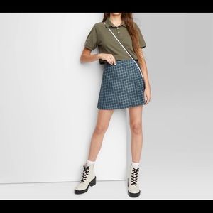 Women's Pleated Wrap Mini A-Line Skirt - Wild Fable™- Multiple Sizes